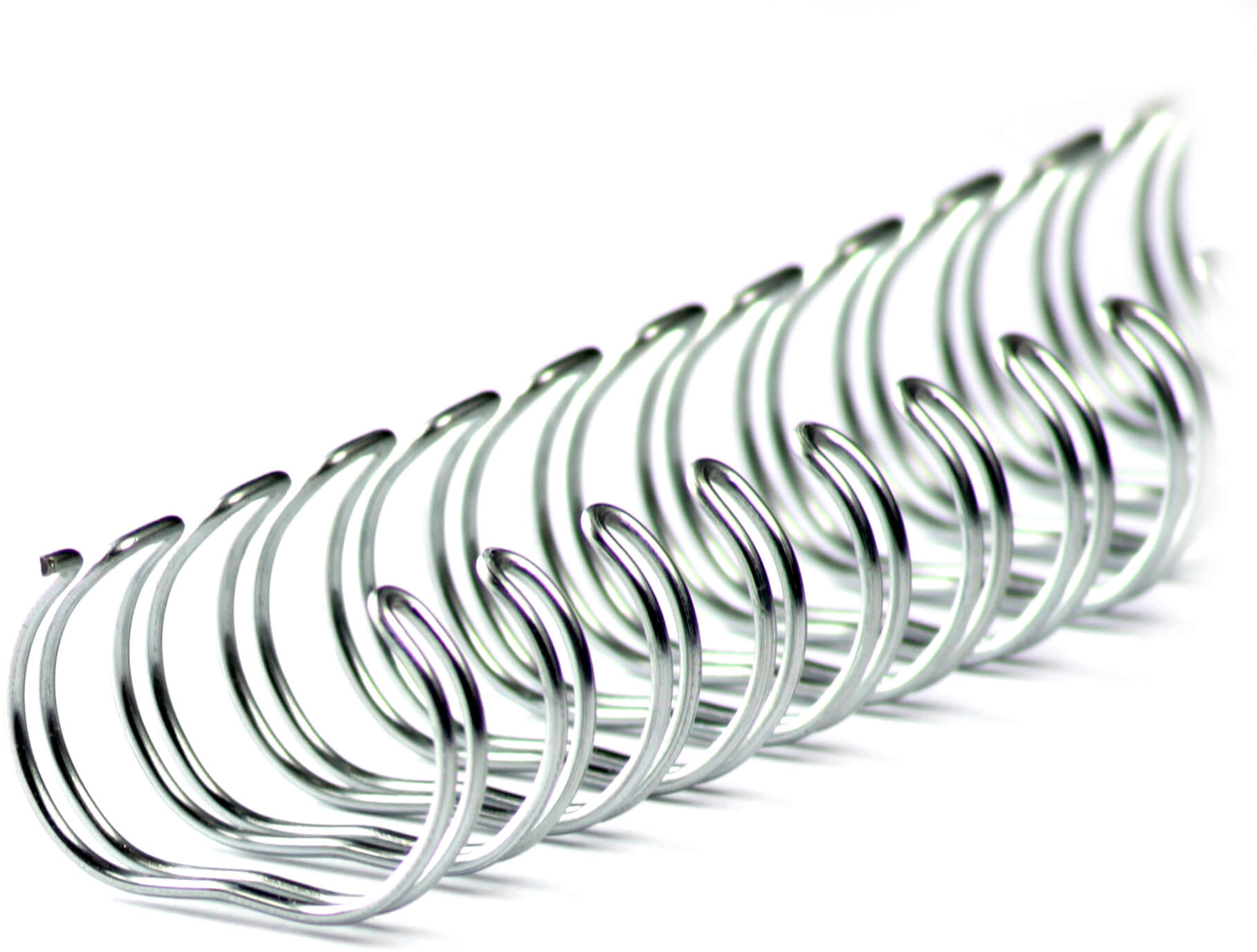 Drahtbinderücken 34 Ringe A5 Ø14,3mm, 3:1, in silber | Bestnr. 34RM143WS-SV