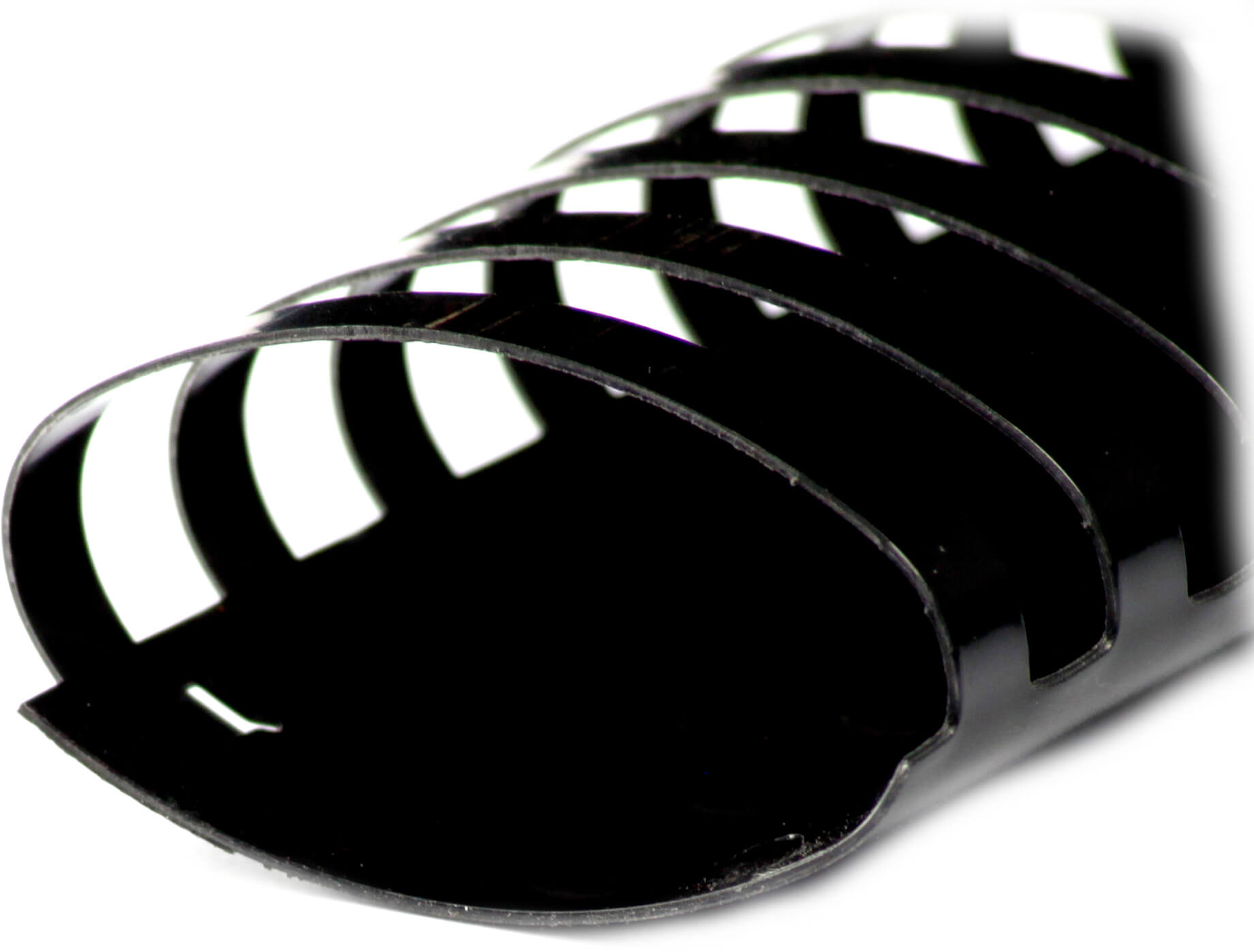 Plastikbinderücken 21 Ringe A4 Ø51mm, oval in schwarz | Bestnr. BRP510O-SW
