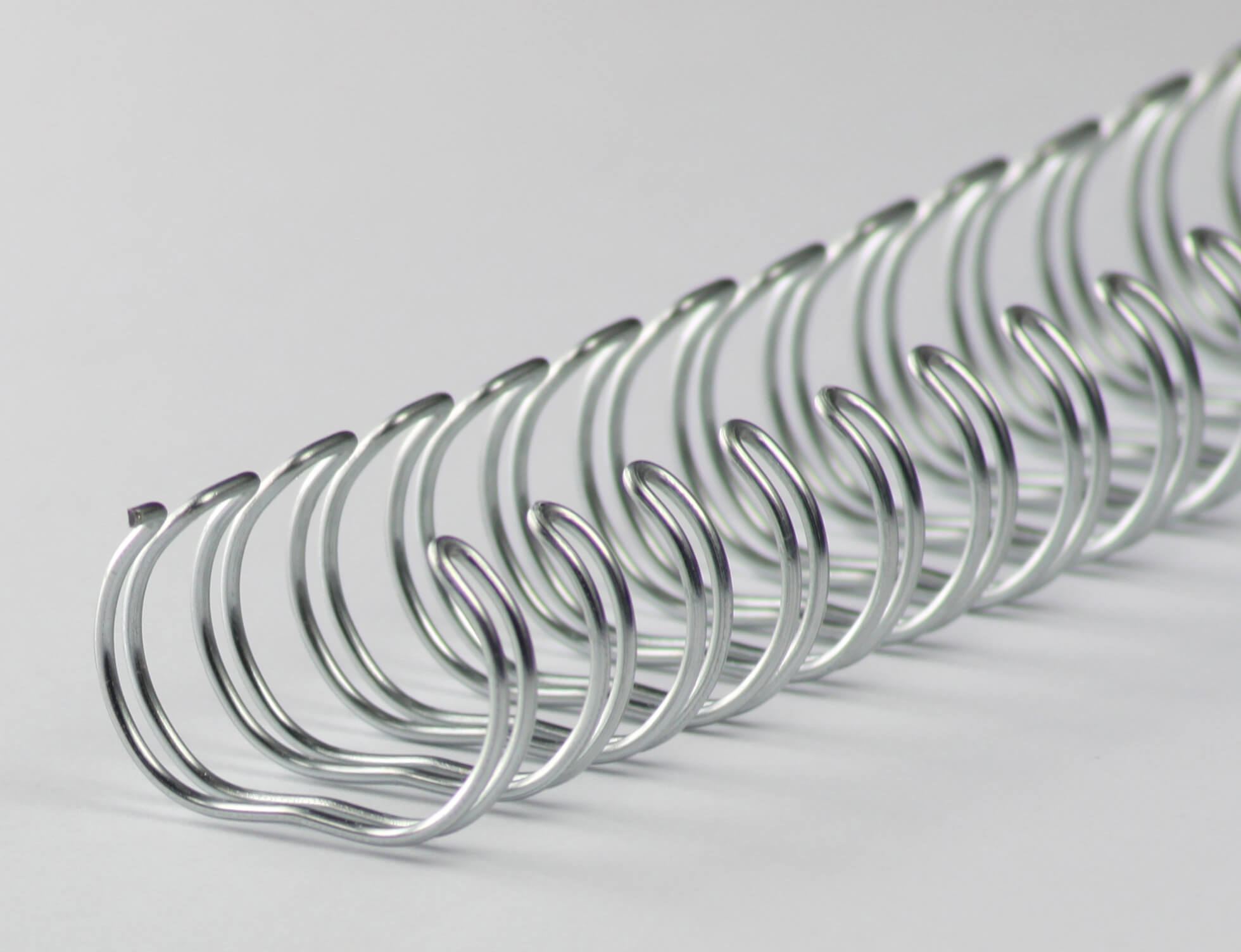 Drahtbinderücken 34 Ringe 12,7mm, 1/2 Zoll, 3:1 silver | Bestnr. 34RM127-SV