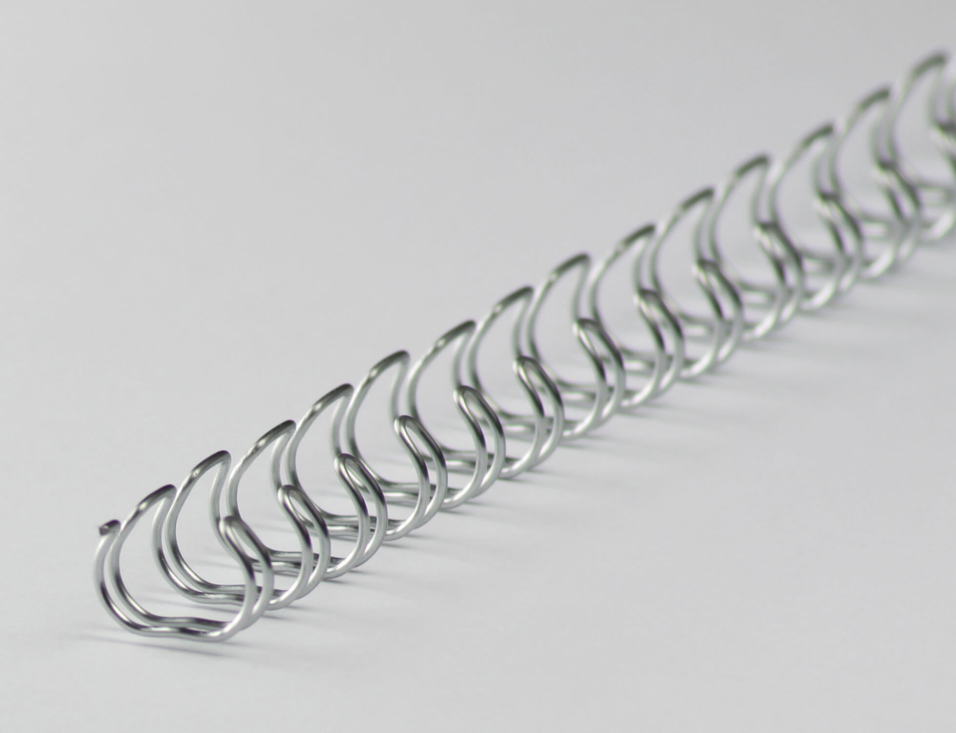 Drahtbinderücken 34 Ringe 7,9mm, 5/16 Zoll, 3:1 silver | Bestnr. 34RM79-SV