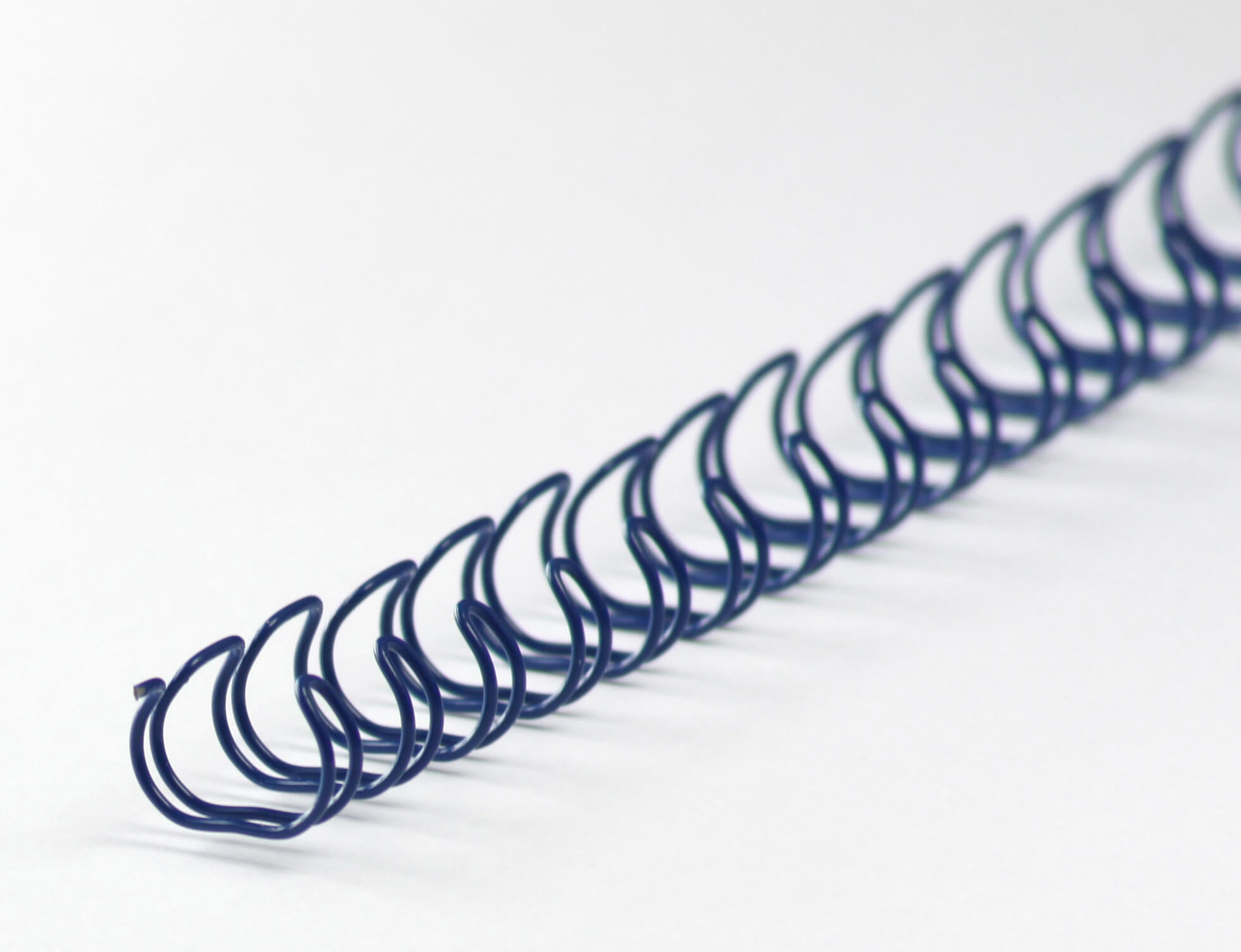 Drahtbinderücken 21 Ringe für A4, Ø 6,4mm, 1/4 Zoll blau | Bestnr. 21RM64-BL