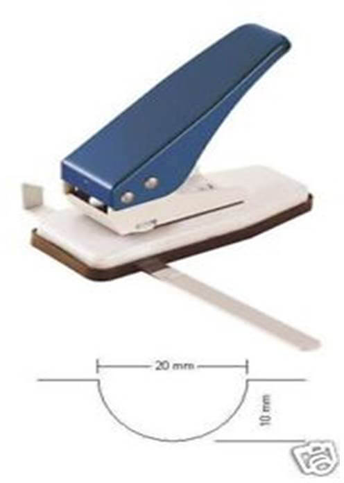 Daumlochstanze mit Anlegeschiene bis DIN A4 oder 12 " (1 Stück)