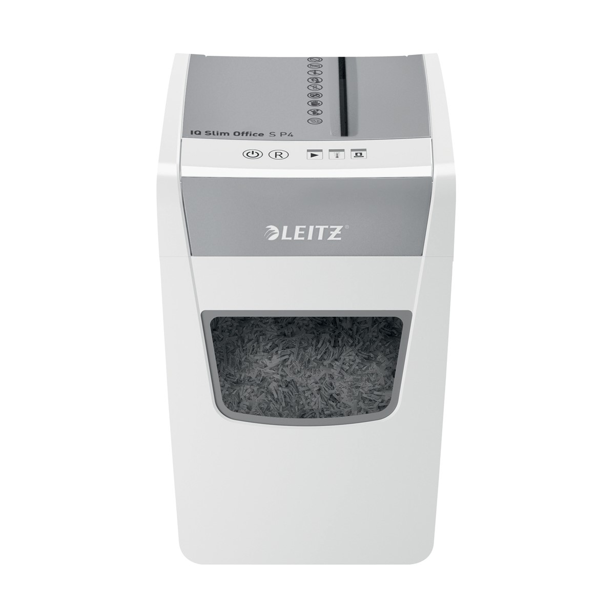 Leitz IQ Aktenvernichter Slim Office S P4, 12 Blatt, weiß (1 Stück)