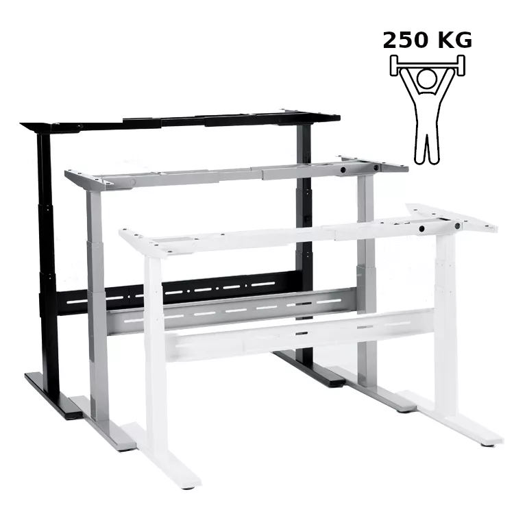 Elektrisch Höhenverstellbares Tischgestell, Schwerlast, Länge: 1300-1600mm, Höhe:700-1200mm, 250 kg weiß (1 Stück)