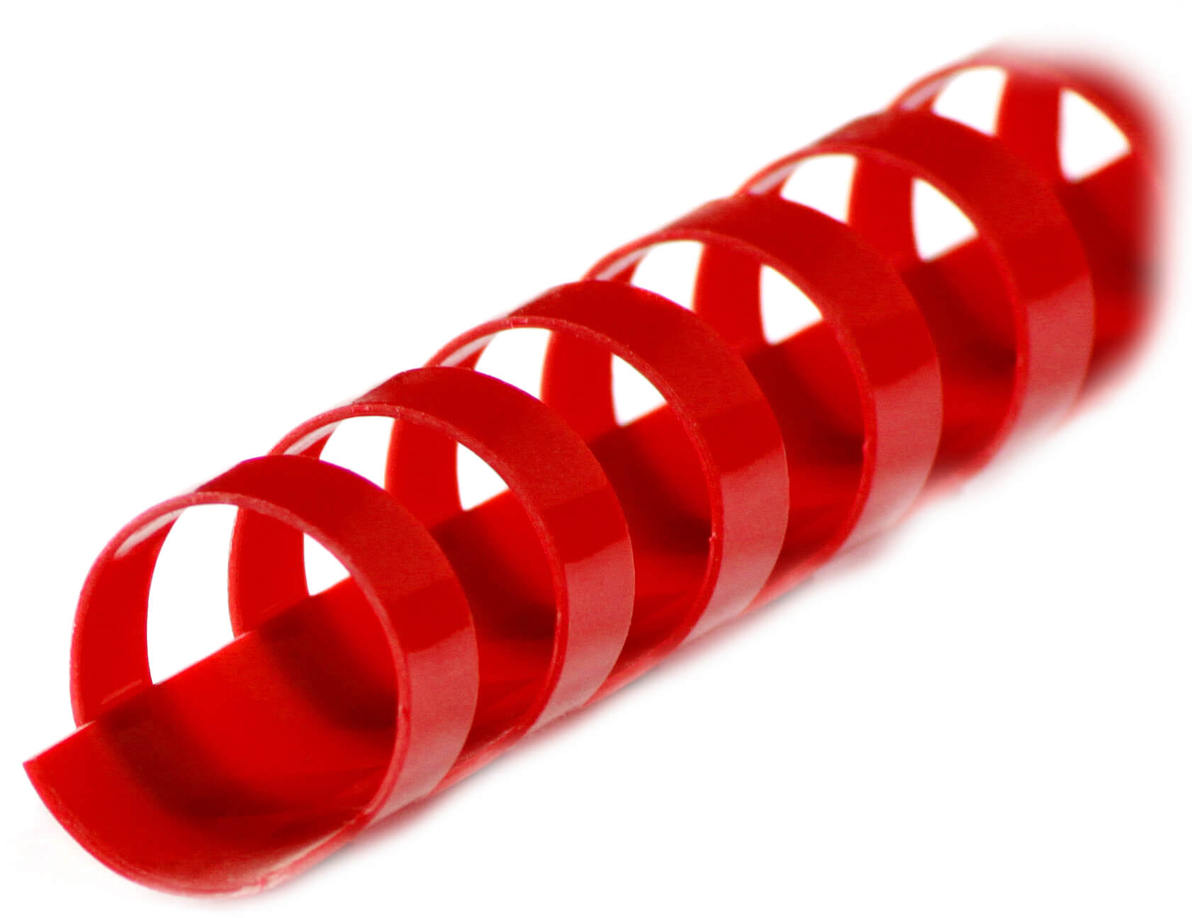 Plastikbinderücken DIN A4, 21 Ringe, 6mm Ø, in rot | Bestnr. BRP060-RO