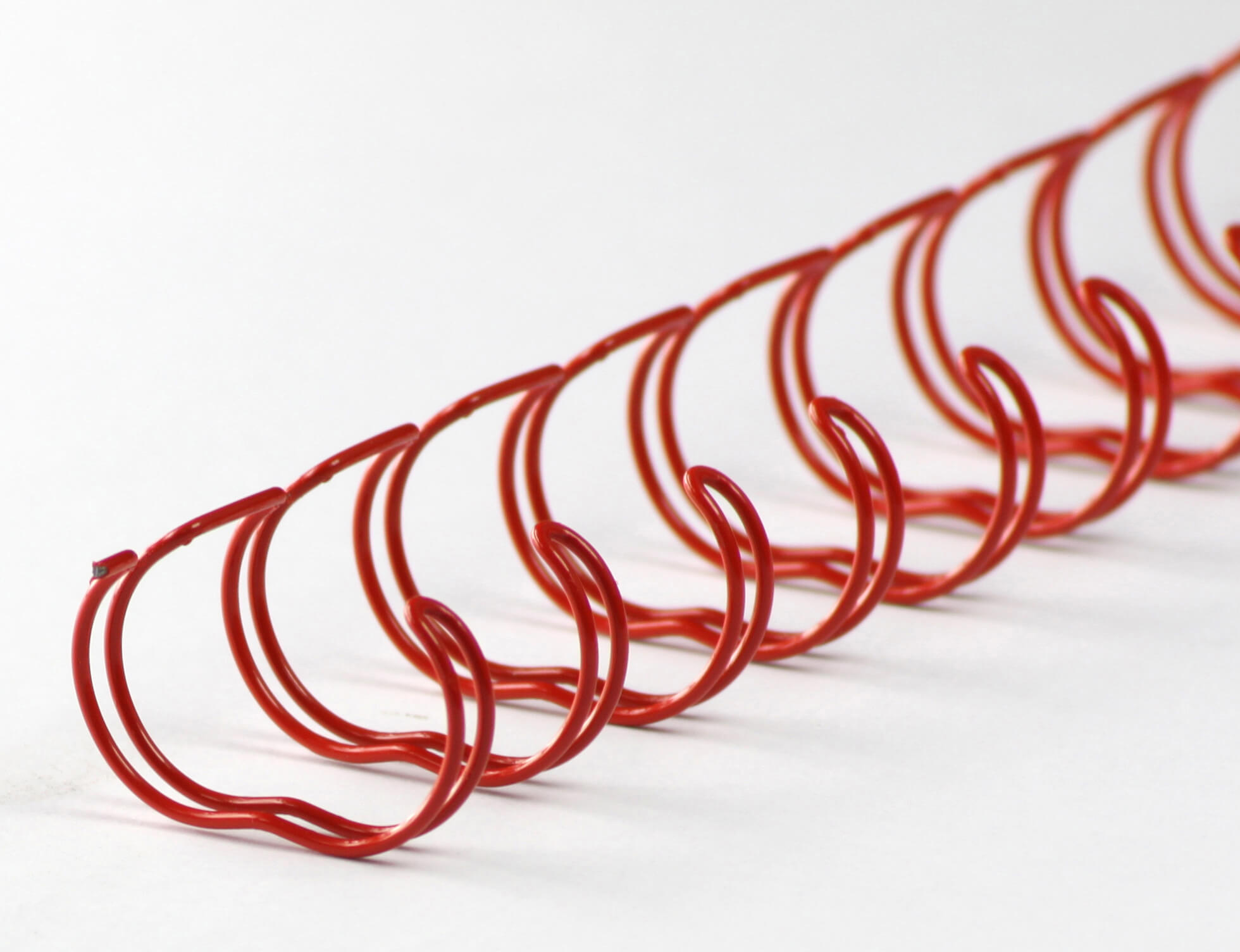 Drahtbinderücken 23 Ringe 12,7mm, 1/2 Zoll, 2:1 in rot | Bestnr. 23RM127-RO